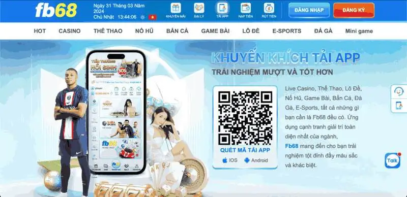 Tải app lô đề Fb68 nhanh chóng bằng cách quét mã QR